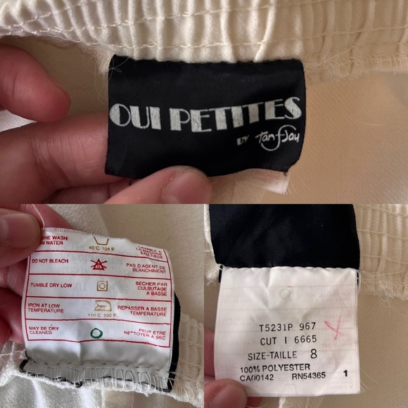 Vintage 80s Cream Pencil Skirt – Oui Petites by Tan Jay XS/S - Picture 7 of 11